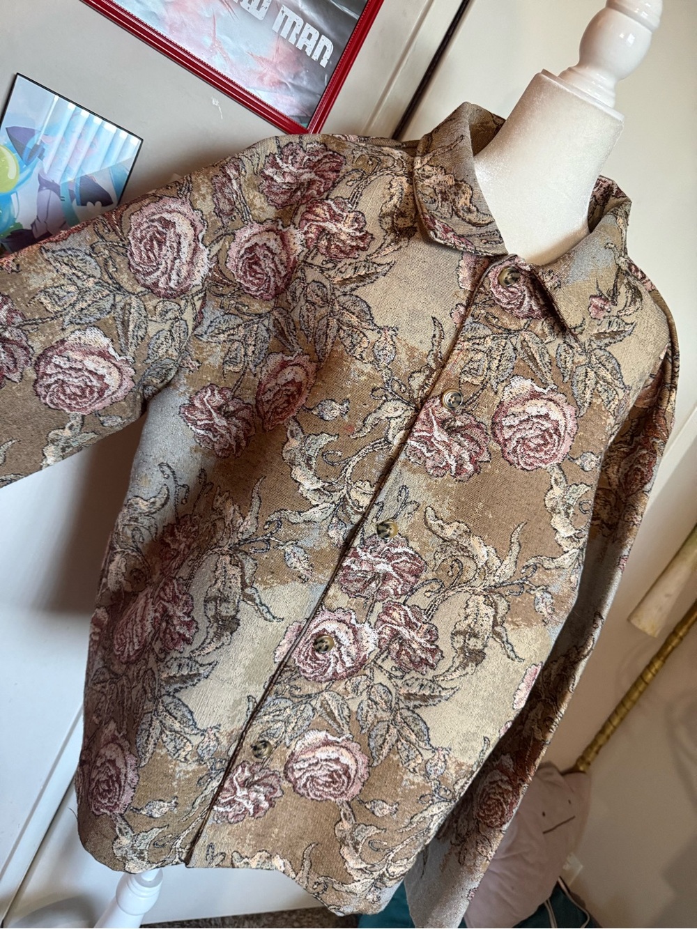 nwt Massive Luxury edition tapestry floral rose jacket coat oversized